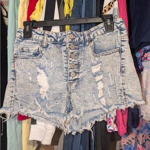 Distressed Denim Women Shorts